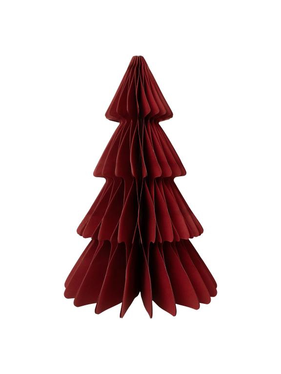 Choinka bordowa - papierowa dekoracja (25 cm)