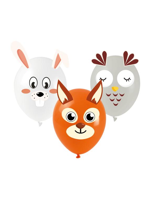 Balony Leśne zwierzątka - zrób to sam (3 wzory) (5 szt.)