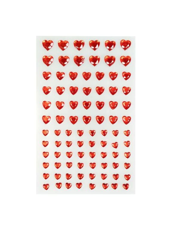 Serduszka kryształki samoprzylepne (84 szt.)