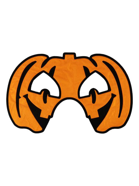 Maska na Halloween (flokowana) - Dynia