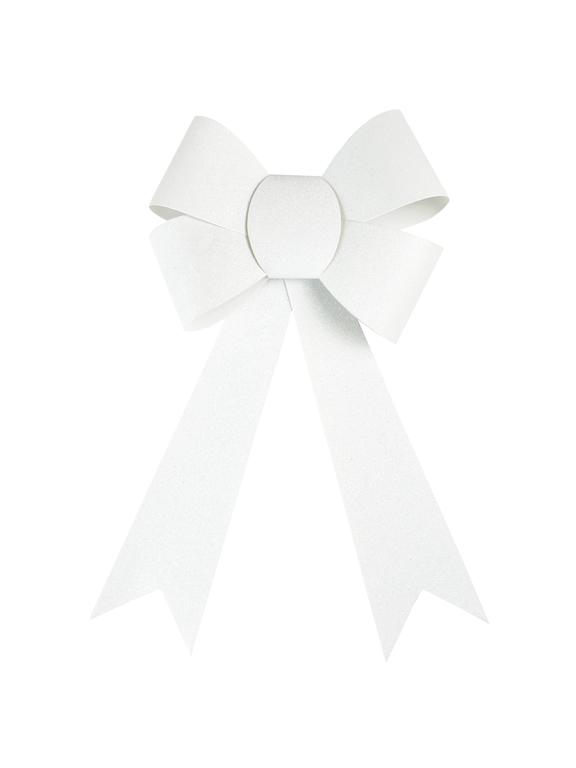 Kokarda brokatowa duża biała