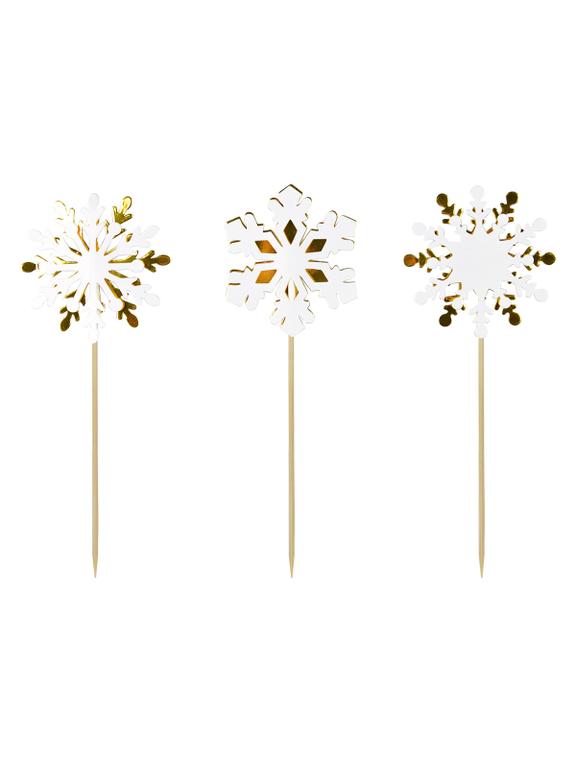 Dekoracja ciasta - śnieżynki (3 szt.)