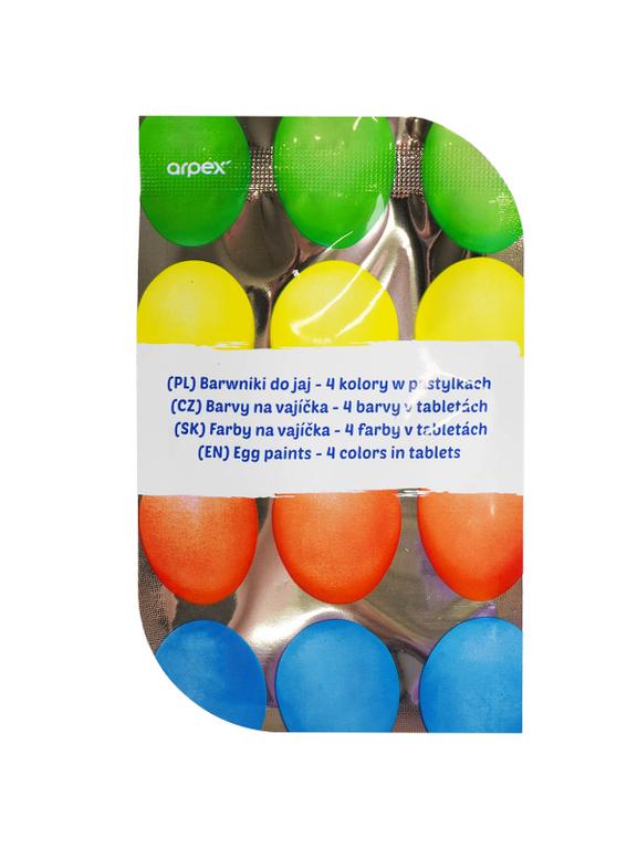Barwniki do jaj - 4 kolory w pastylkach