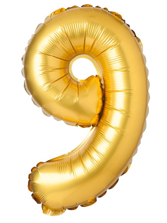 Balon foliowy cyferka matowa - 9
