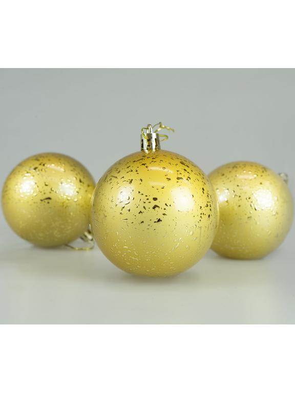 Zestaw bombek z efektem rosy (4 szt.) - złoty