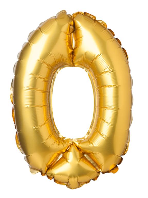 Balon foliowy cyferka matowa - 0