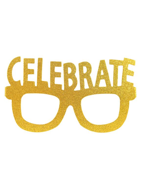 Papierowe okulary brokatowe Celebrate (4 szt.)