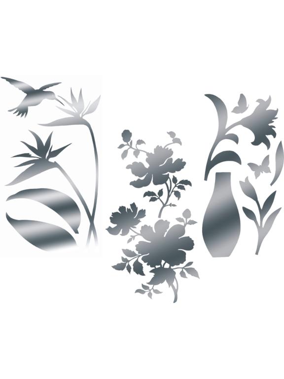 Lustrzana dekoracja ścienna B 60x32 cm