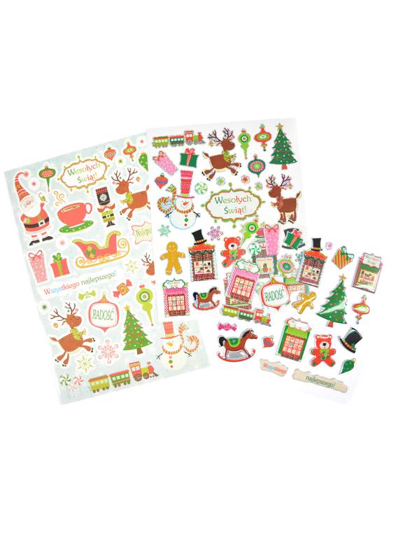 Świąteczny zestaw naklejek