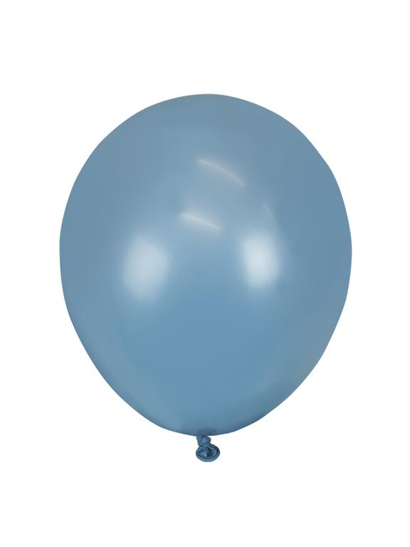 Balony pastelowe jednokolorowe zgaszony niebieski (10 szt.)