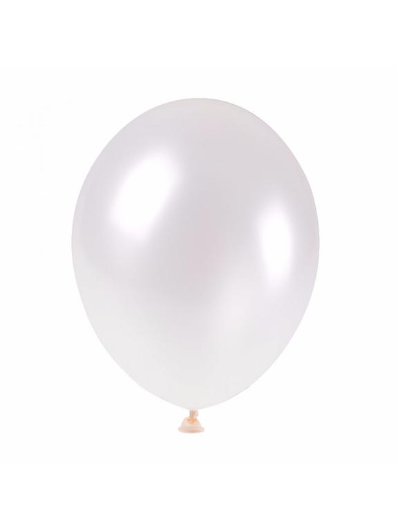 Balony metalizowane 10'' białe (100 szt.)