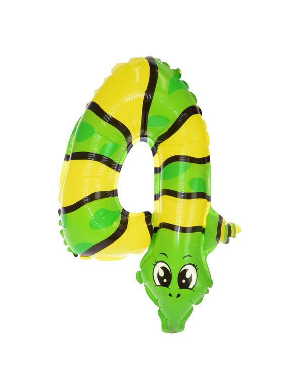 Balon foliowy cyferka zwierzątko nr 4
