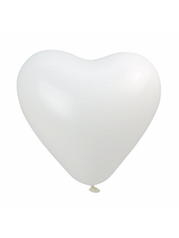 Balony serca białe (100 szt.)