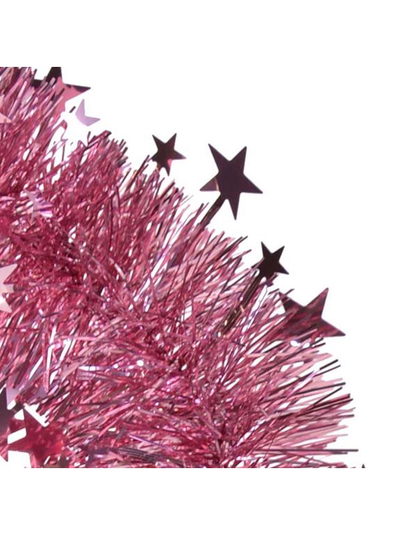 Łańcuch dekoracyjny - gwiazdki czerwony