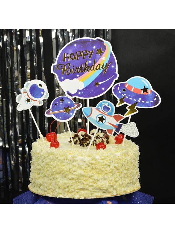 Dekoracja tortu - Galaxy (5 szt.)