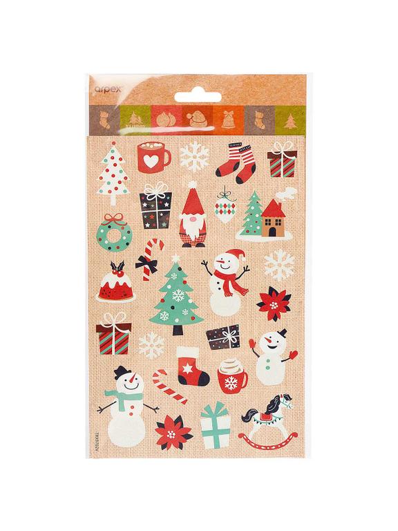 Świąteczne naklejki kraftowe