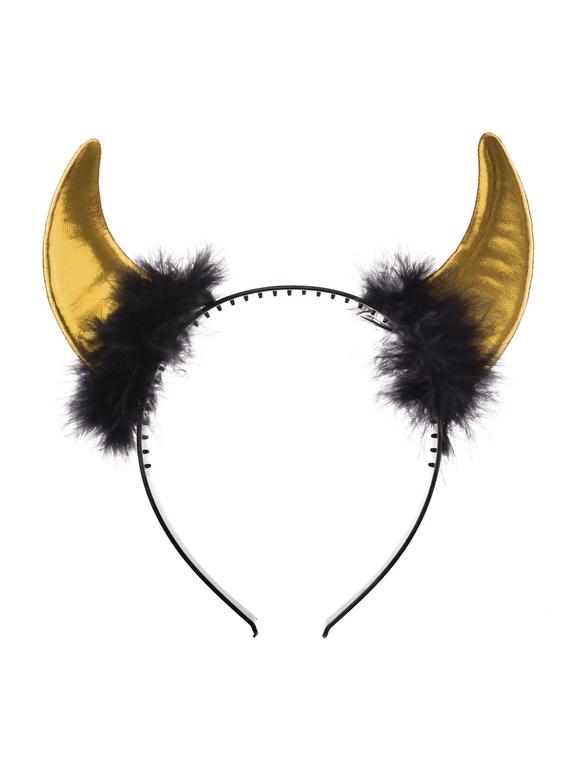 Metalizowane rogi diabła złote