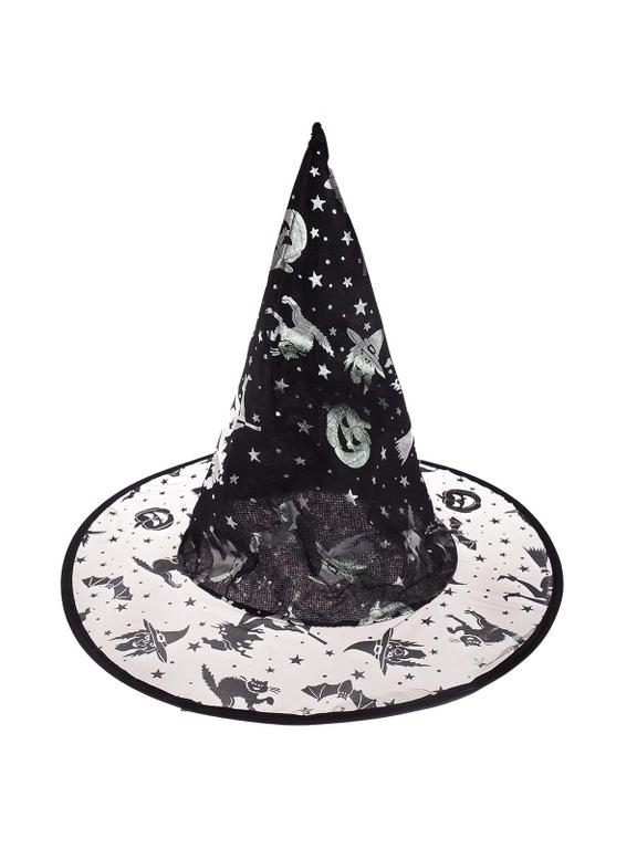 Kapelusz czarownicy z transparentnym rondem