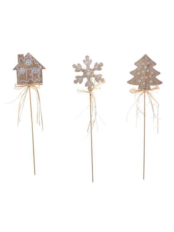 Drewniane piki - mix świątecznych wzorów