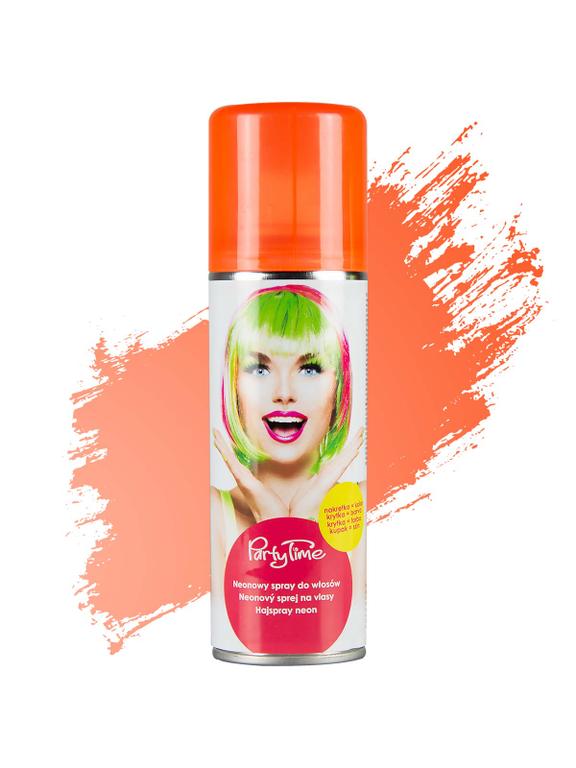 Neonowy spray do włosów pomarańczowy
