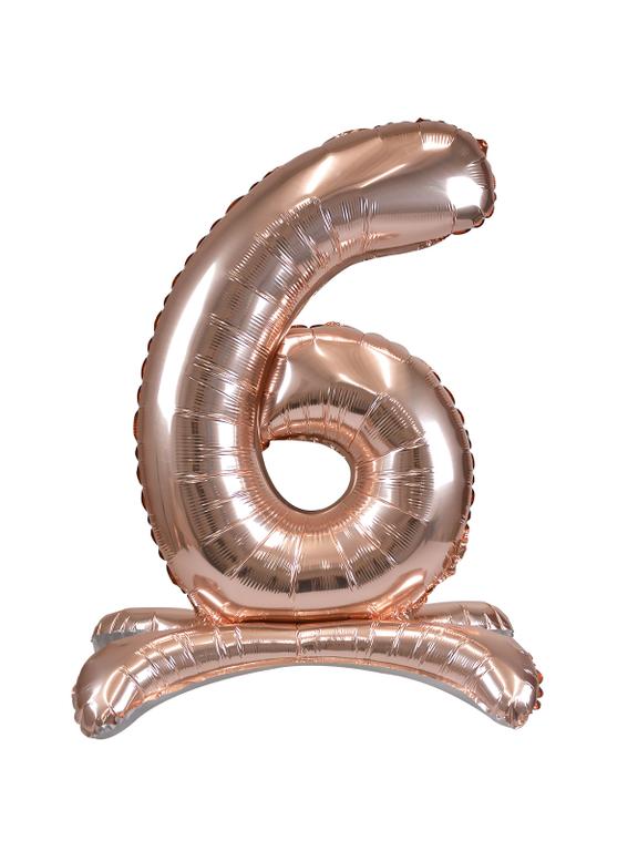 Balon foliowy cyferka XXL stojący nr 6