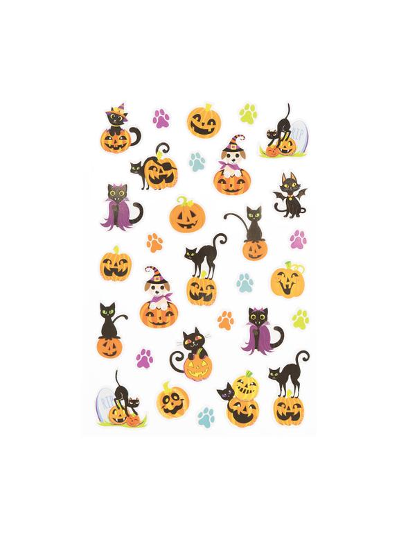 Halloweenowe naklejki zwierzaki