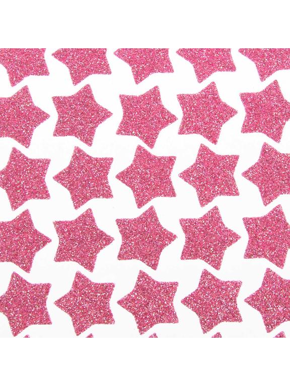 Naklejki brokatowe z pianki różowy