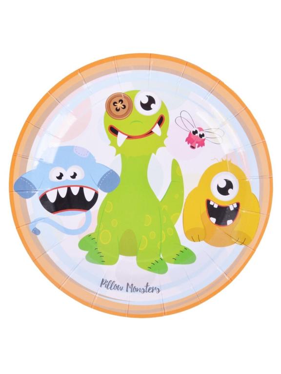 Talerze papierowe - Pillow Monsters (8 szt.)