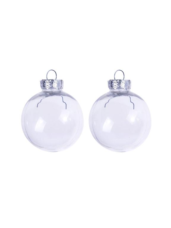 Bombki przezroczyste zrób to sam (2 szt.)