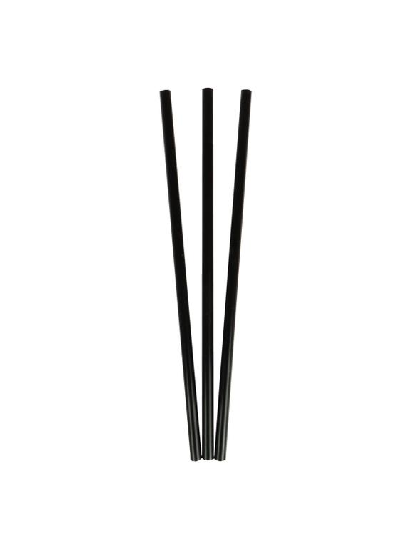 Słomki wielorazowe - proste czarne (20 szt.)