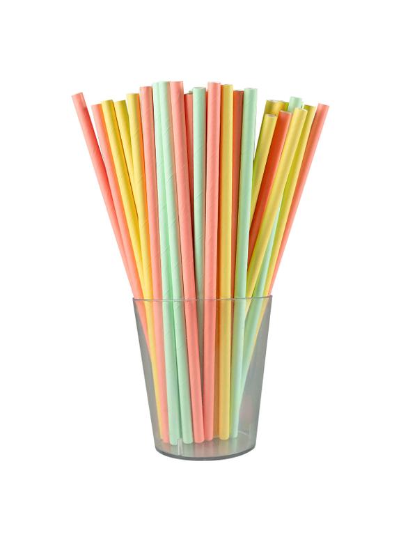 Słomki papierowe pastelowe (12 szt.) - FSC Mix Credit