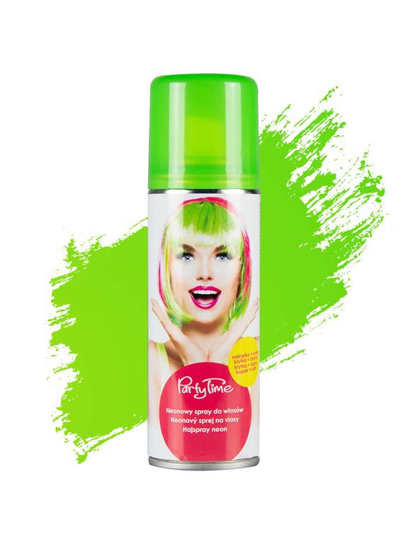 Neonowy spray do włosów zielony