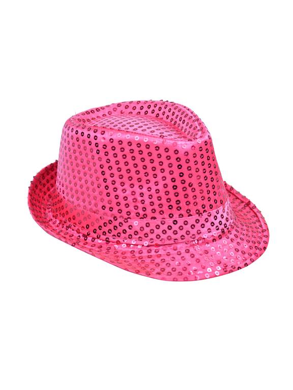 Kapelusz cekiny różowy