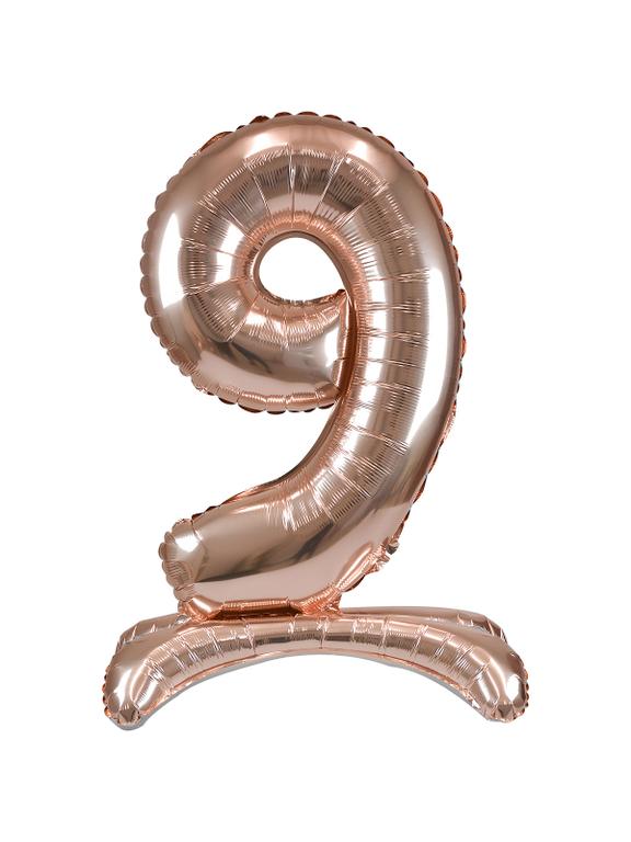Balon foliowy cyferka XXL stojący nr 9