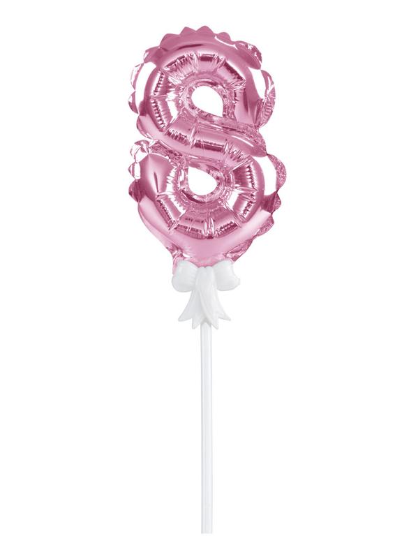 Balon foliowy na patyczku nr 8 różowy