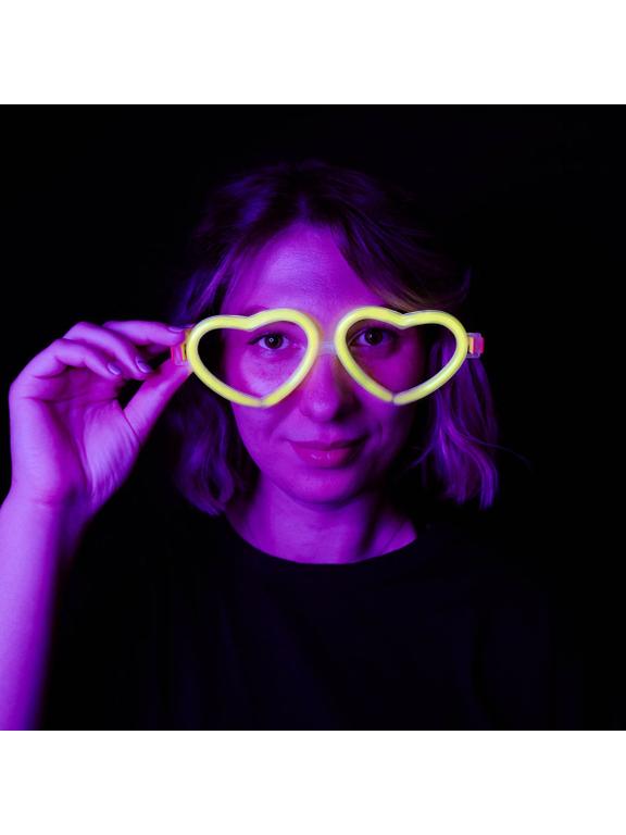 Okulary serca Glow stick