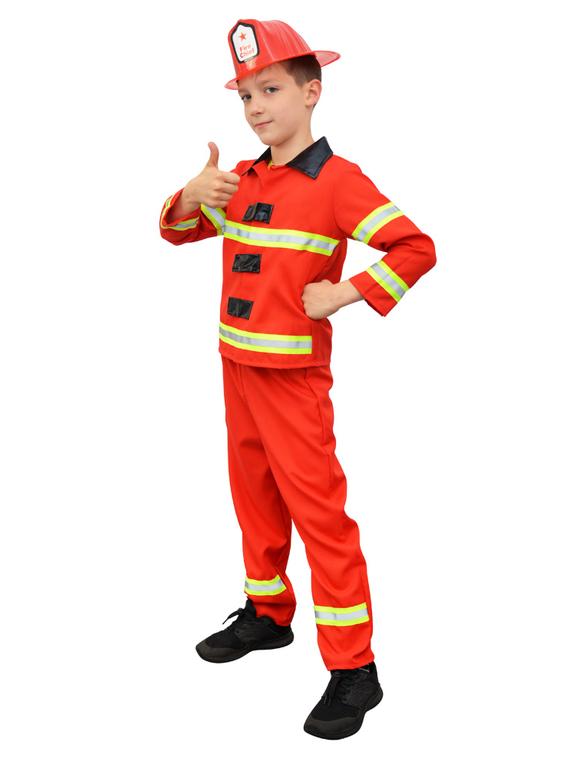 Strój dziecięcy - Czerwony strażak - rozmiar M