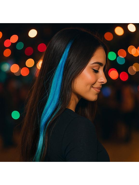 Świecące w ciemności pasemko - niebieskie