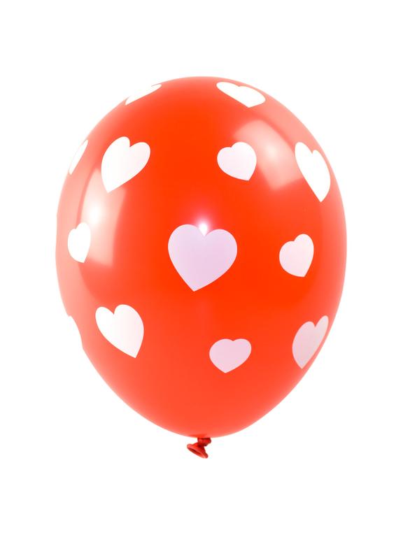 Balony z nadrukiem - serca (5 szt.)