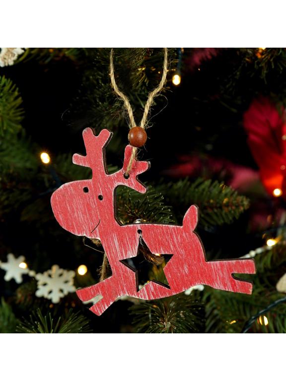 Drewniany renifer z dzwoneczkiem