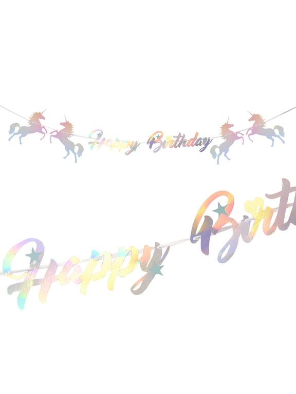 Girlanda Happy Birthday - Jednorożec