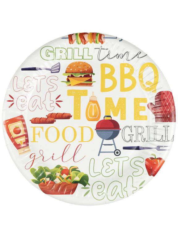 Talerze papierowe - Grill Time (8 szt.) - FSC Mix Credit