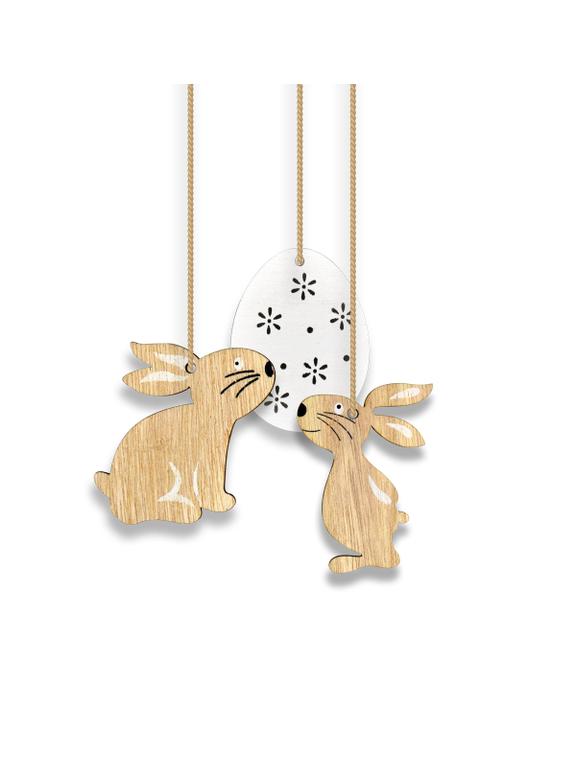 Drewniane zawieszki (3 szt.)