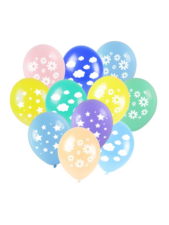 Balony z nadrukiem - mix wzorów (15 szt.)