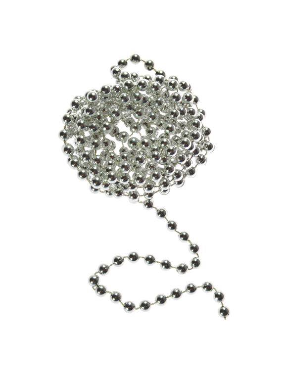 Łańcuch perełki 8 mm srebrny