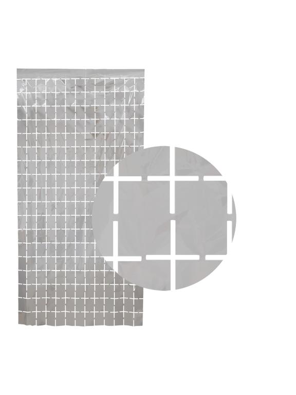 Fotościanka party - srebrne kwadraty