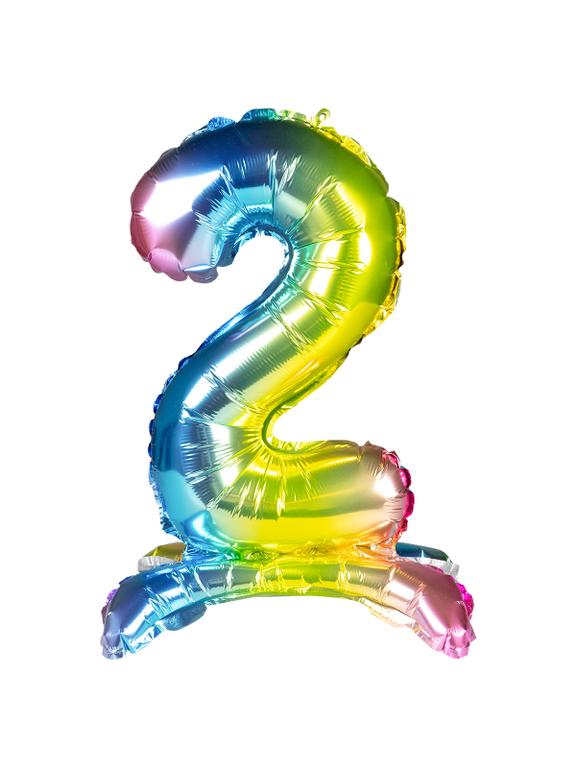 Balon foliowy cyferka stojący nr 2