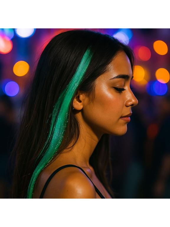 Świecące w ciemności pasemko - miętowe