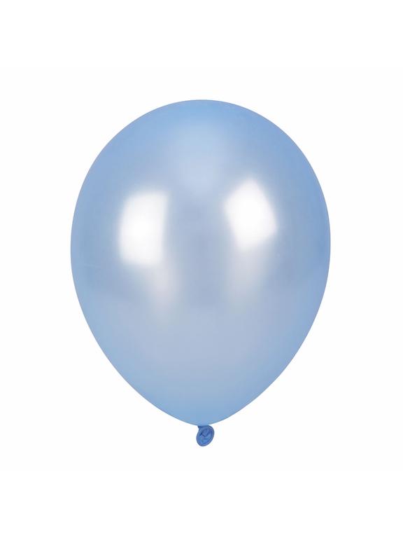 Balony metalizowane 10" niebieskie nr 074 (100 szt.)