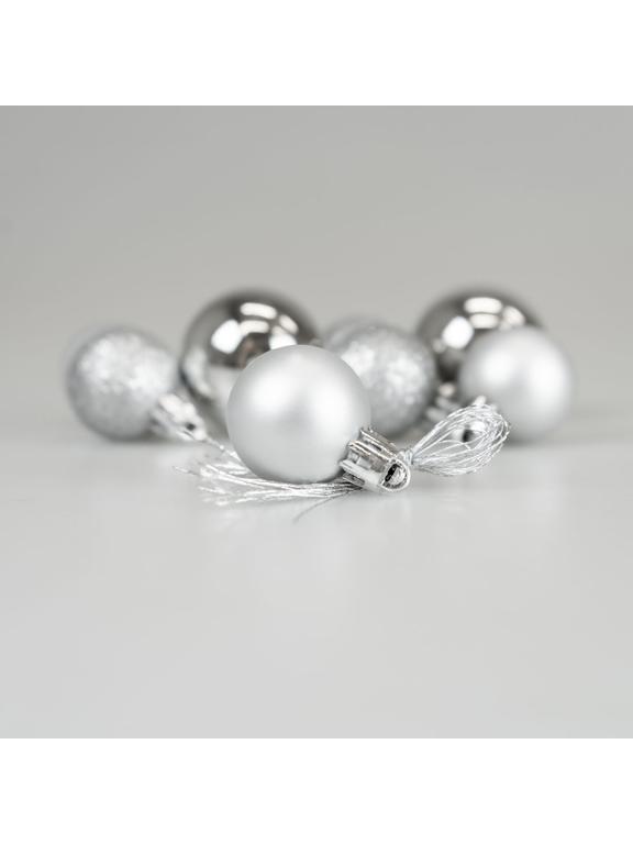 Zestaw dekoracji w bombce (9 szt.) - srebrne